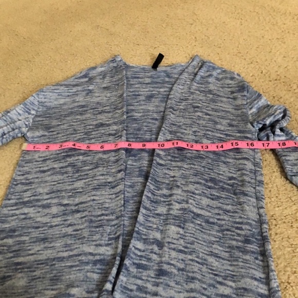H&M Divided Side slit Blue Lightweight knit Heather Cardigan Sweater, xs - Picture 3 of 4